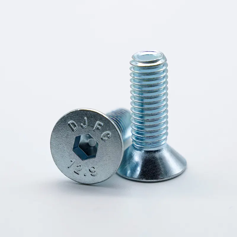 Grád 12.9 Scriúnna Caipín Ceann Cuntersunk Hex Galvanized Hex